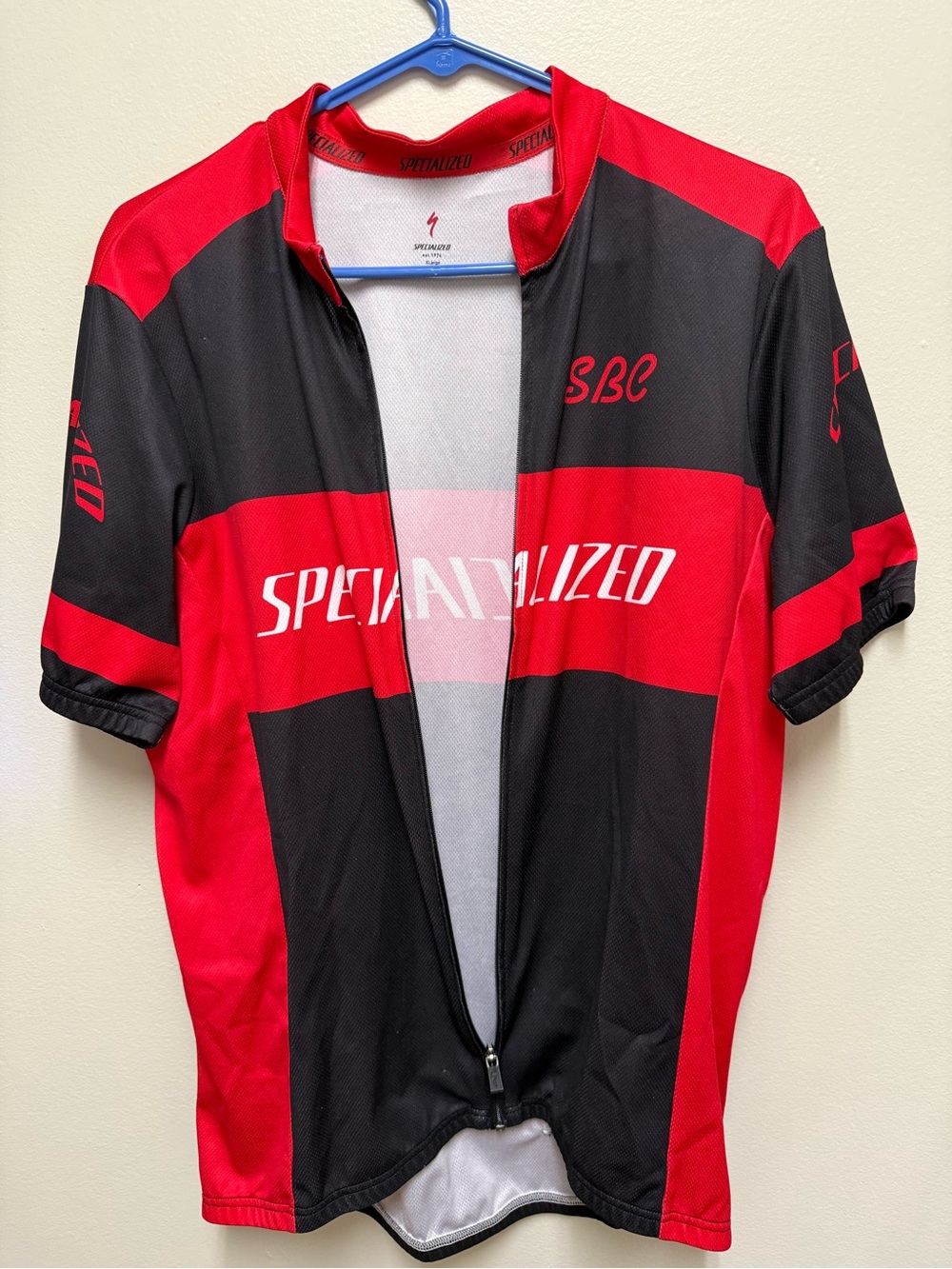 Specialized Red and Black SBC Cycling Jersey Breathable Slim Fit XL - Picture 2 of 7